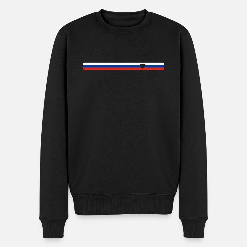 Russland Flagge Geschenk - Männer Premium Bio Pullover - Schwarz
