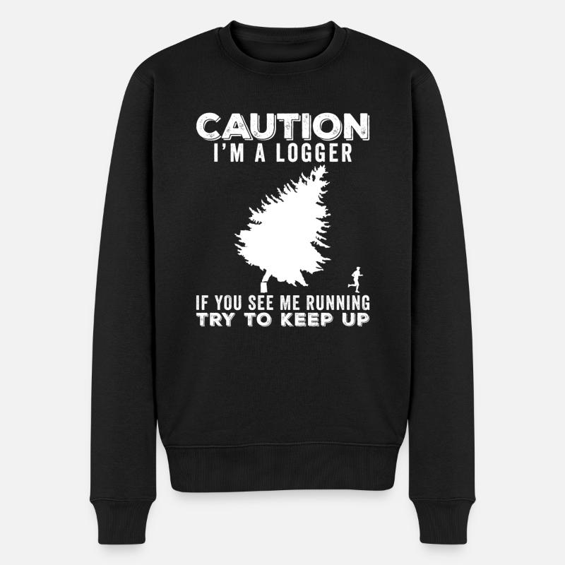 Logger Funny gift idea - Men's Premium Organic Jumper - black