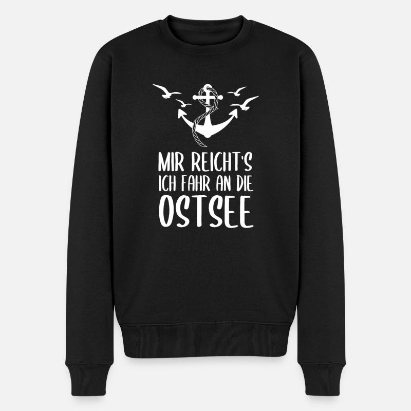 Mir Reicht's Ich Fahr An Die Ostsee Urlaub - Männer Premium Bio Pullover - Schwarz