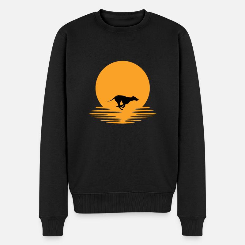 Coucher de Greyhound - Pull Premium bio Homme - noir