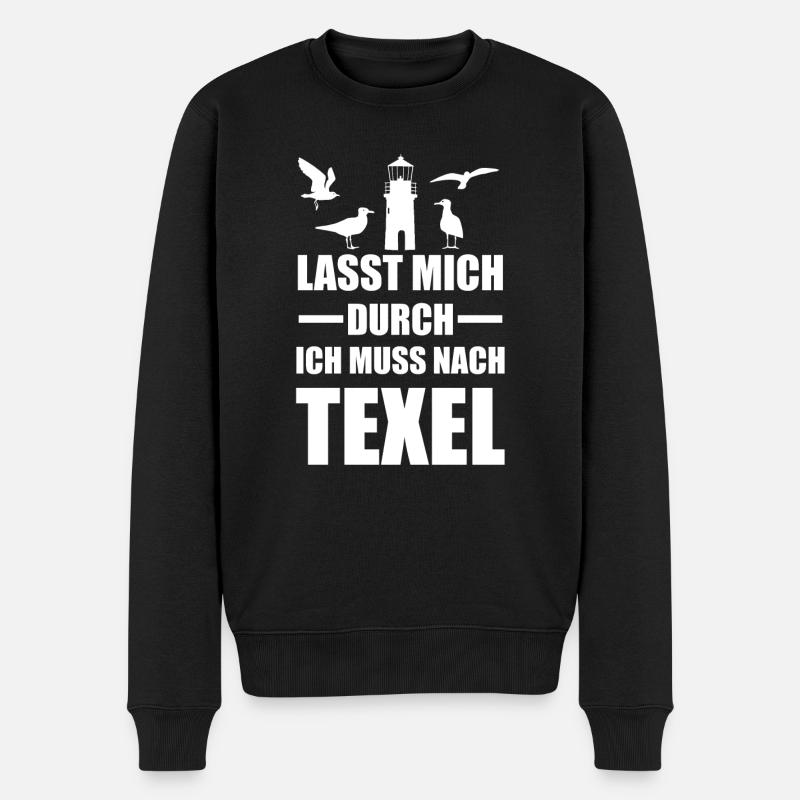 Texel Niederlande Westfriesische Geschenk - Männer Premium Bio Pullover - Schwarz