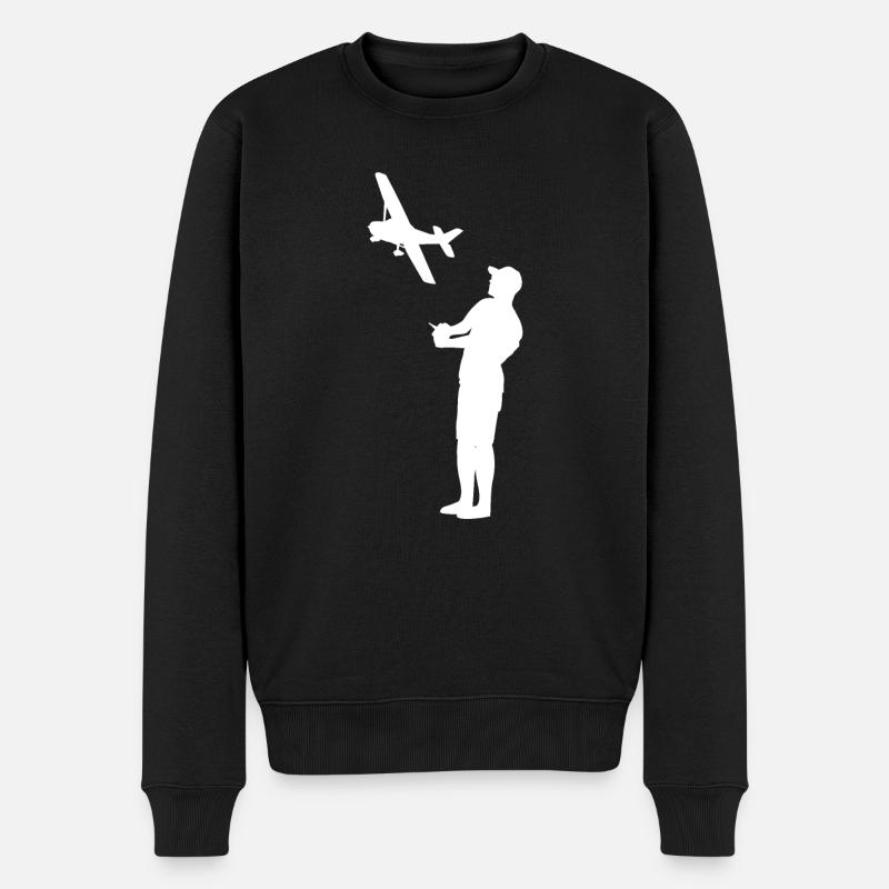 Modellflug Modellbauer Flugzeug Geschenk - Männer Premium Bio Pullover - Schwarz