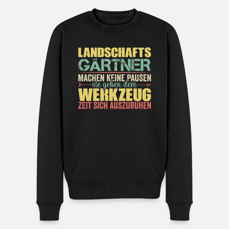 Landschaftsgärtner Gärtner Gartenarbeit Beruf - Männer Premium Bio Pullover - Schwarz