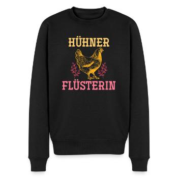 Huhn - Männer Premium Bio Pullover - Schwarz - Vorne - Nico (187cm)