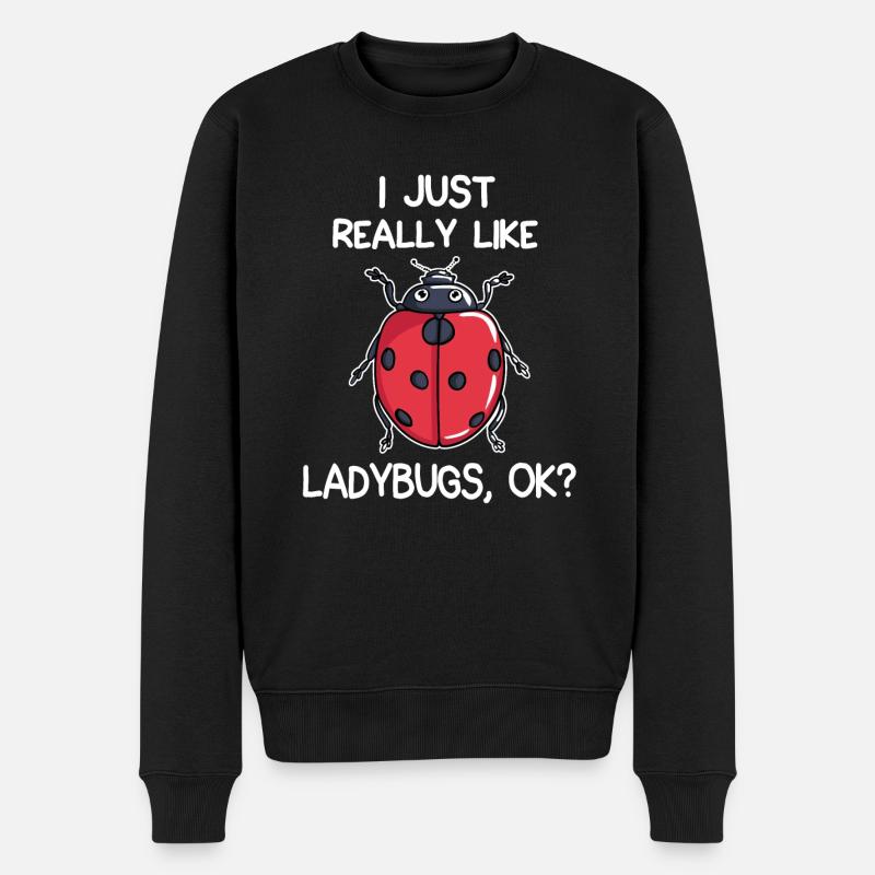 J’aime vraiment les coccinelles - Pull Premium bio Homme - noir