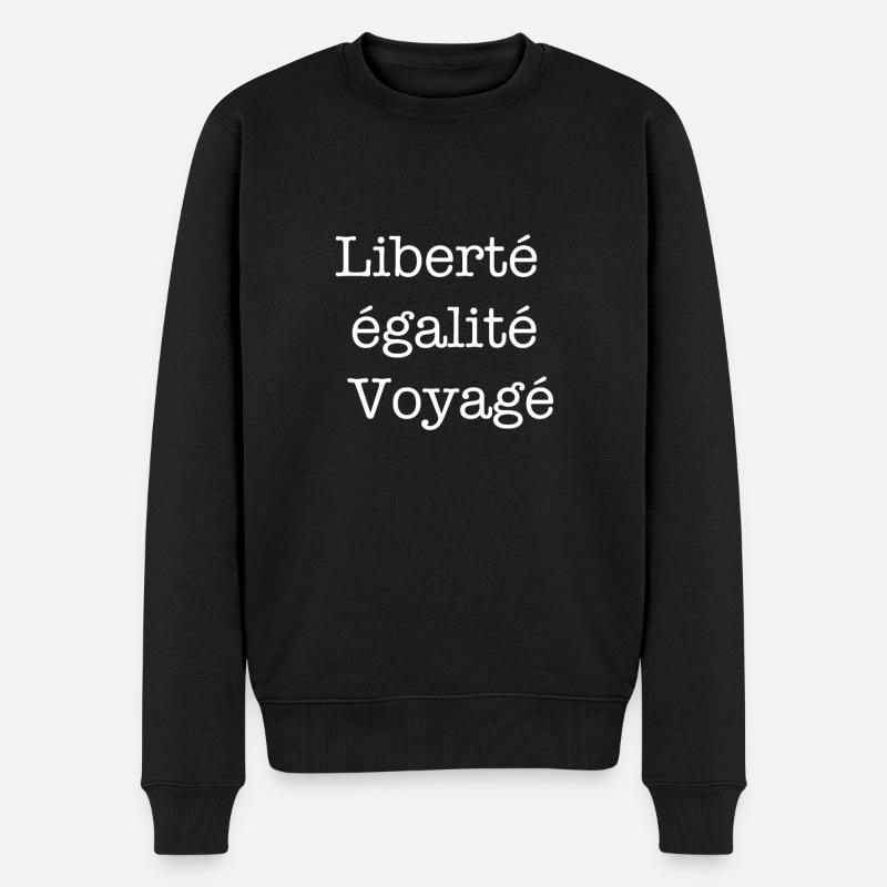 Liberté égalité Voyagé - Pull Premium bio Homme - noir