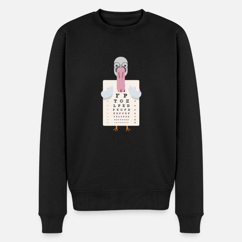 Cygne avec test oculaire - Pull Premium bio Homme - noir