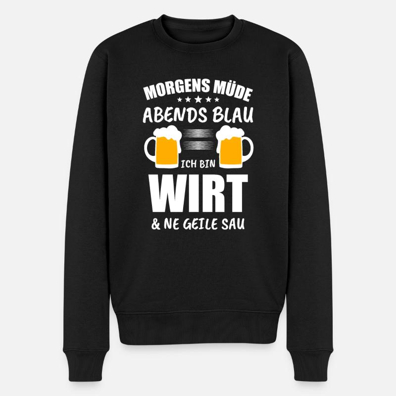 Wirt Wirte Betriebswirt Geschenk - Männer Premium Bio Pullover - Schwarz
