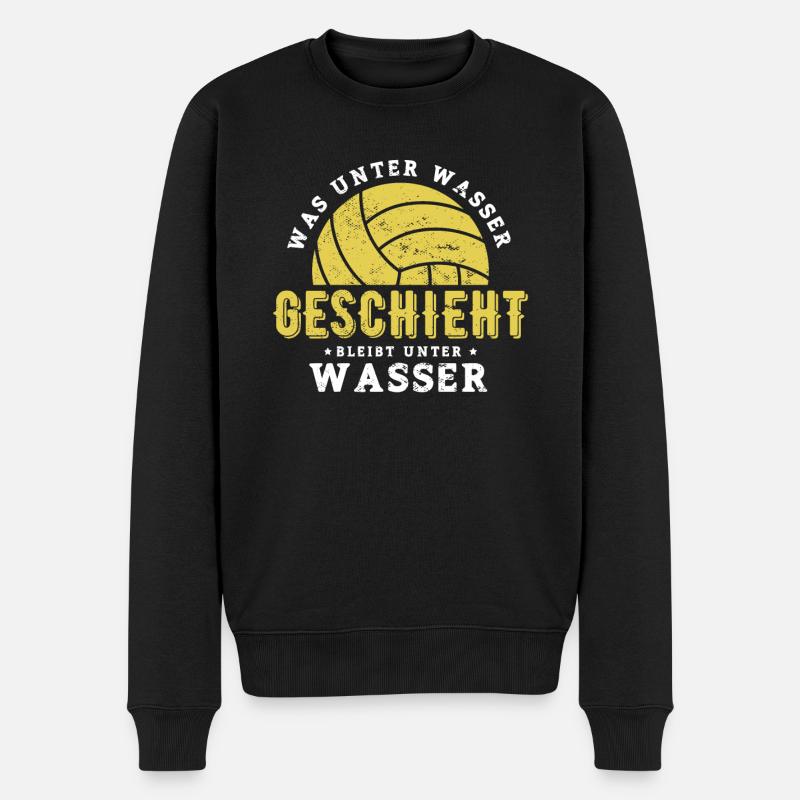 Wasserball - Männer Premium Bio Pullover - Schwarz