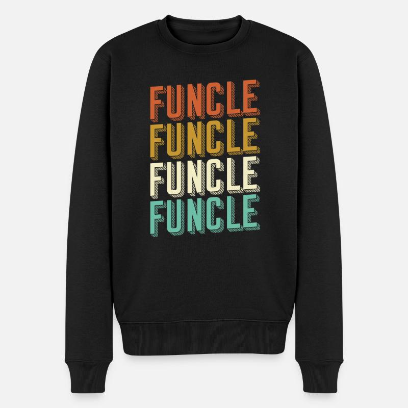 Oncle funcle - Pull Premium bio Homme - noir