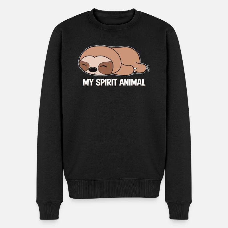 Animal préféré paresseux - Pull Premium bio Homme - noir