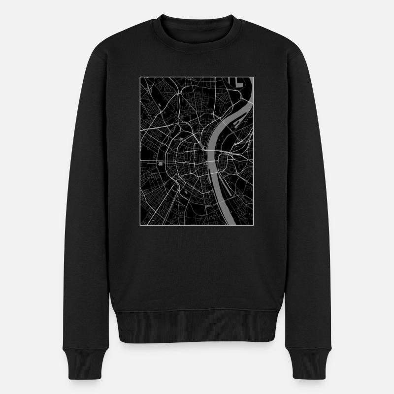 Köln Stadtplan - Männer Premium Bio Pullover - Schwarz