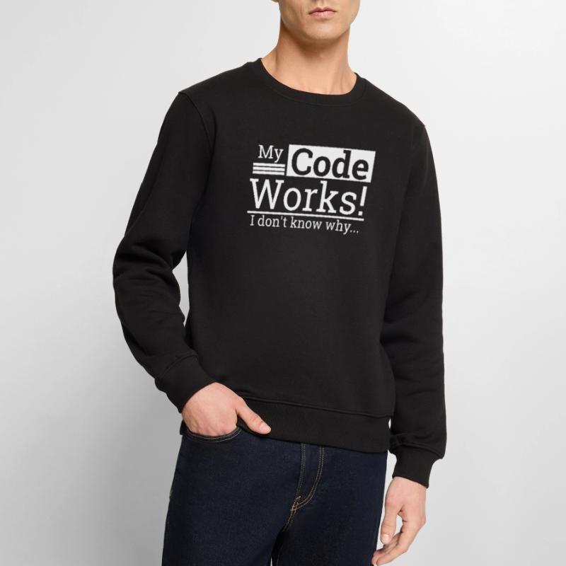 "My Code Works I don't know why" | Programmer Männer Premium Bio Pullover