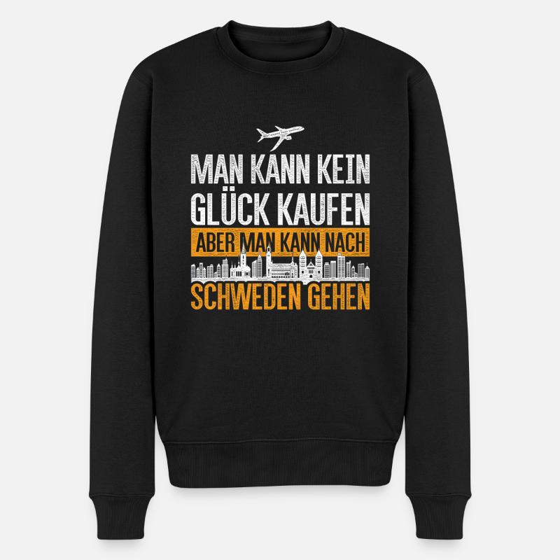 Schweden - Männer Premium Bio Pullover - Schwarz