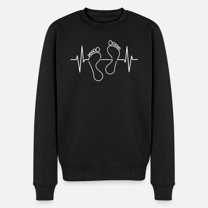 Fußpflege Pediküre Podologe Nagelstudio Geschenk - Männer Premium Bio Pullover - Schwarz