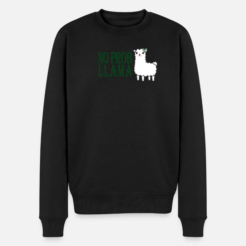 No Prob Llama Lama espagnol - Pull Premium bio Homme - noir