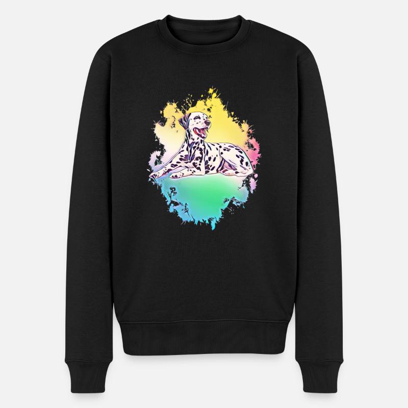 Dalmatiner - Männer Premium Bio Pullover - Schwarz