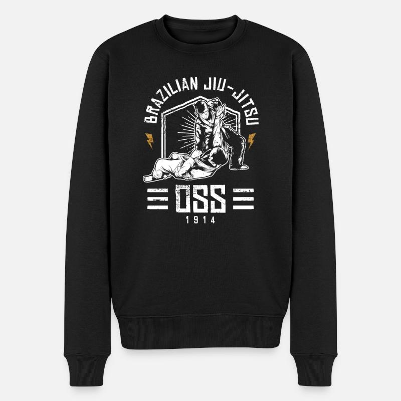 Leglock brasilianische Jiu Jitsu BJJ Geschenk-Design-Idee - Männer Premium Bio Pullover - Schwarz