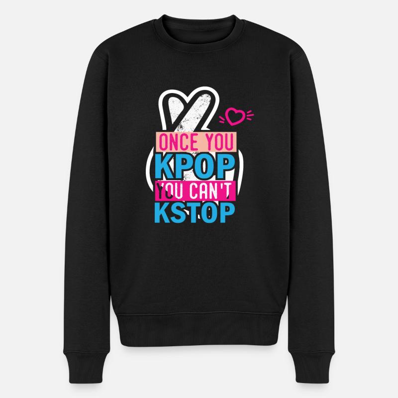 K-pop K-Pop Kleidung k-pop Musik K-pop - Männer Premium Bio Pullover - Schwarz