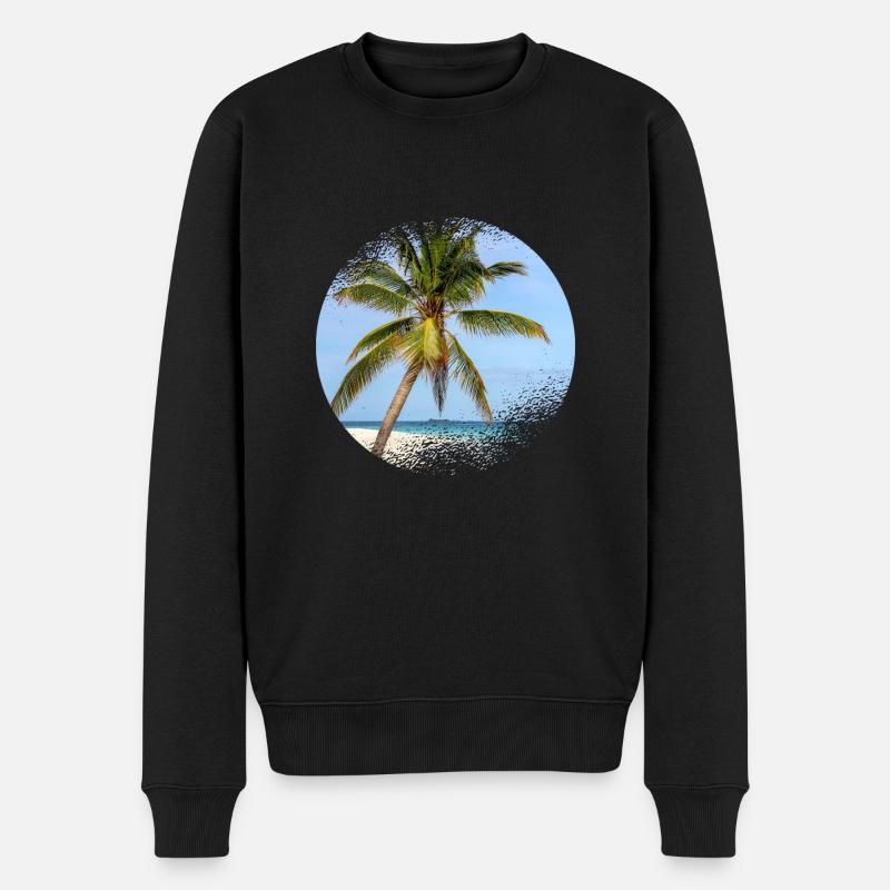Palmier des Maldives - Pull Premium bio Homme - noir