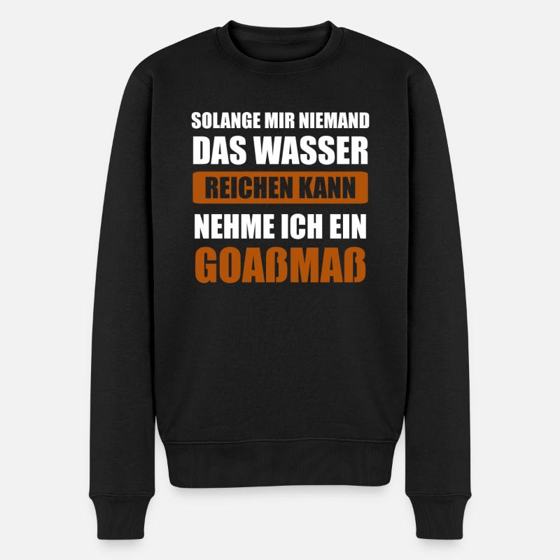 Goaßmaß Bier Bayern Geschenk - Männer Premium Bio Pullover - Schwarz