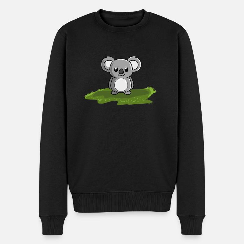 Ours koala koala - Pull Premium bio Homme - noir