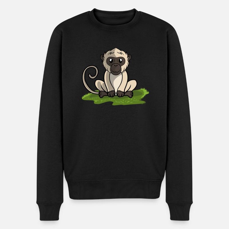 Monkey Monkey - Men's Premium Organic Jumper - black