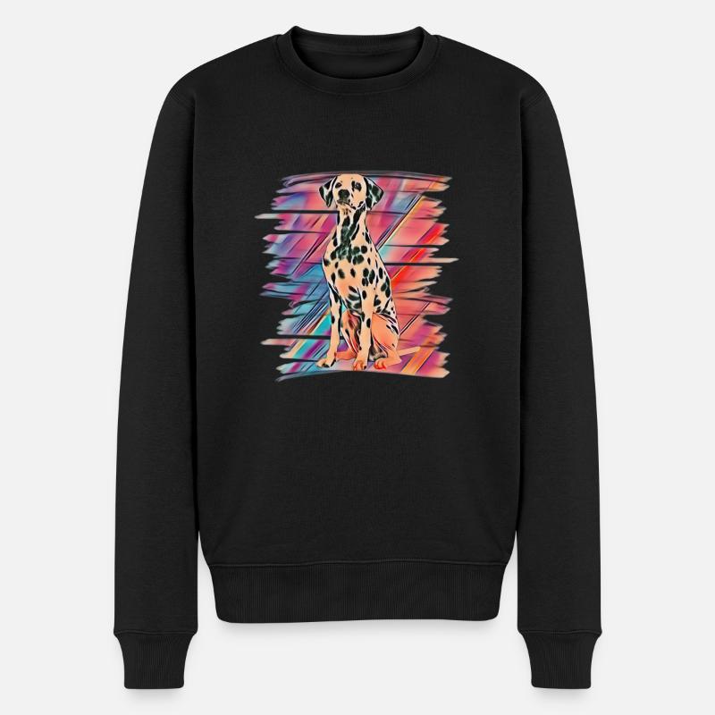 Dalmatiner - Männer Premium Bio Pullover - Schwarz