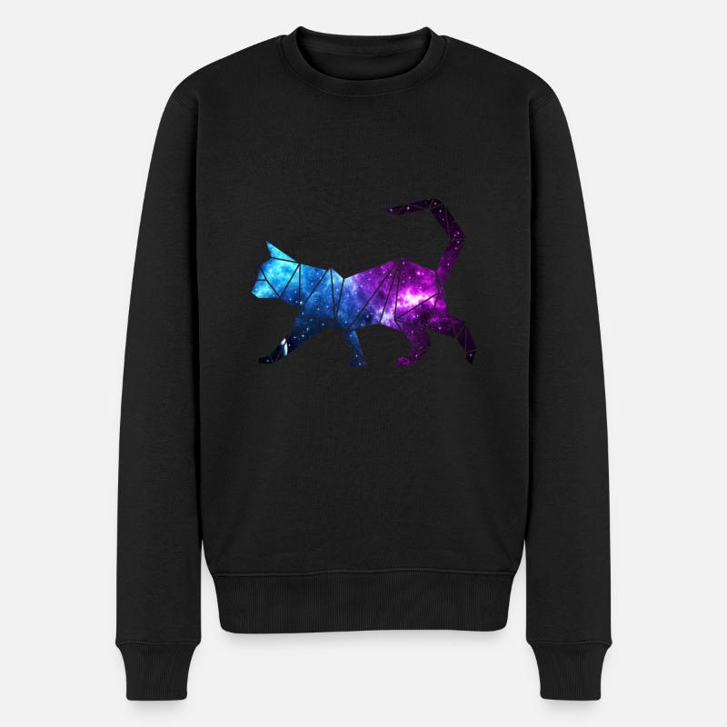 Chat Galaxie - Chat Univers - Pull Premium bio Homme - noir