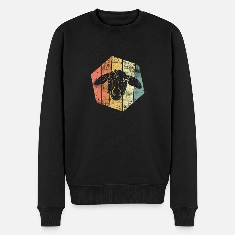 Moutons rétro - Pull Premium bio Homme - noir