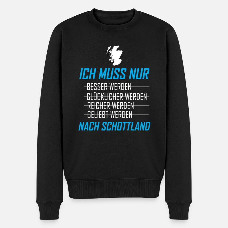 Schottland Schottisch Schotten Geschenk - Männer Premium Bio Pullover - Schwarz