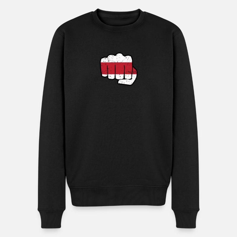 Belarus - Männer Premium Bio Pullover - Schwarz