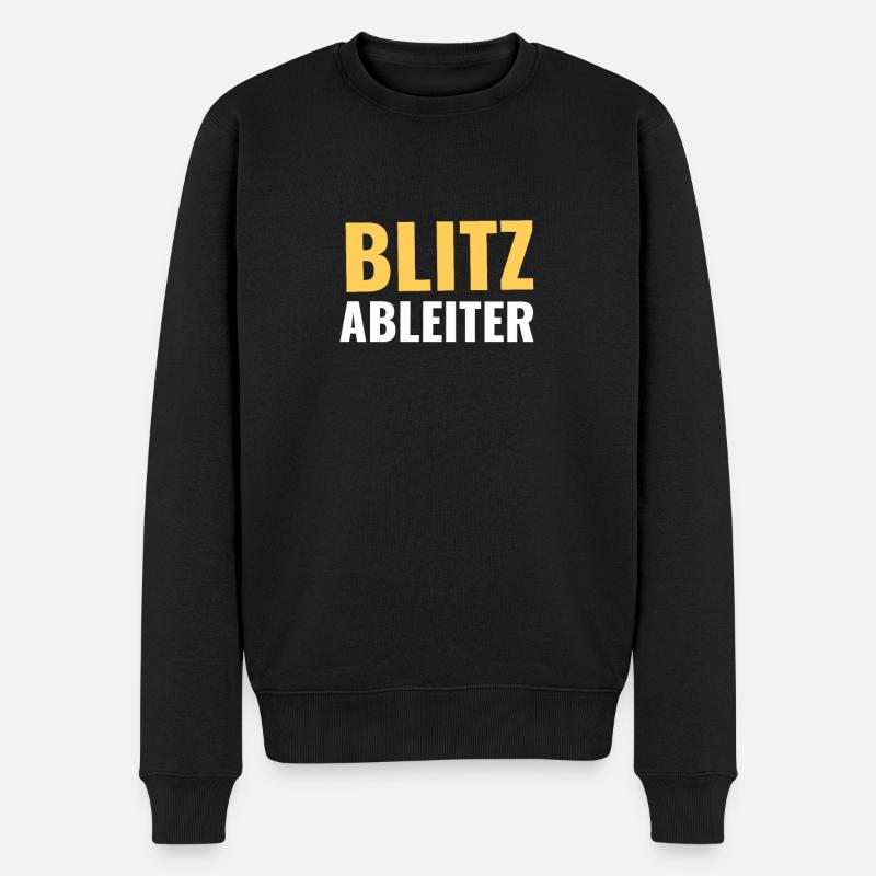Blitzableiter - Männer Premium Bio Pullover - Schwarz