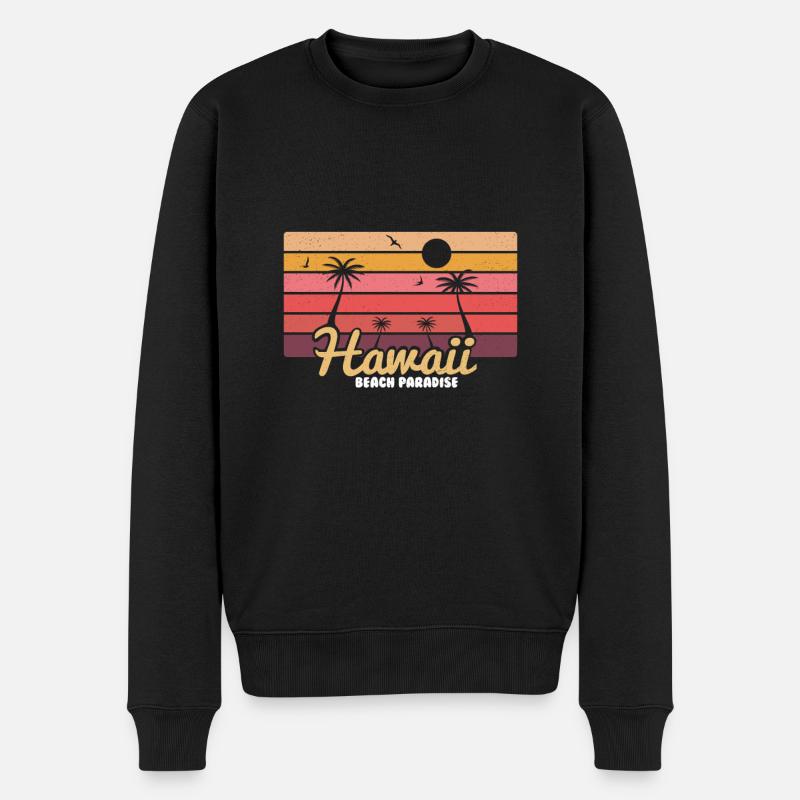 Hawaii Hawaii party Hawaii Blumenkette hawaii deko - Männer Premium Bio Pullover - Schwarz