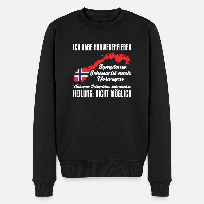 Norwegen Skandinavien Norweger - Männer Premium Bio Pullover - Schwarz