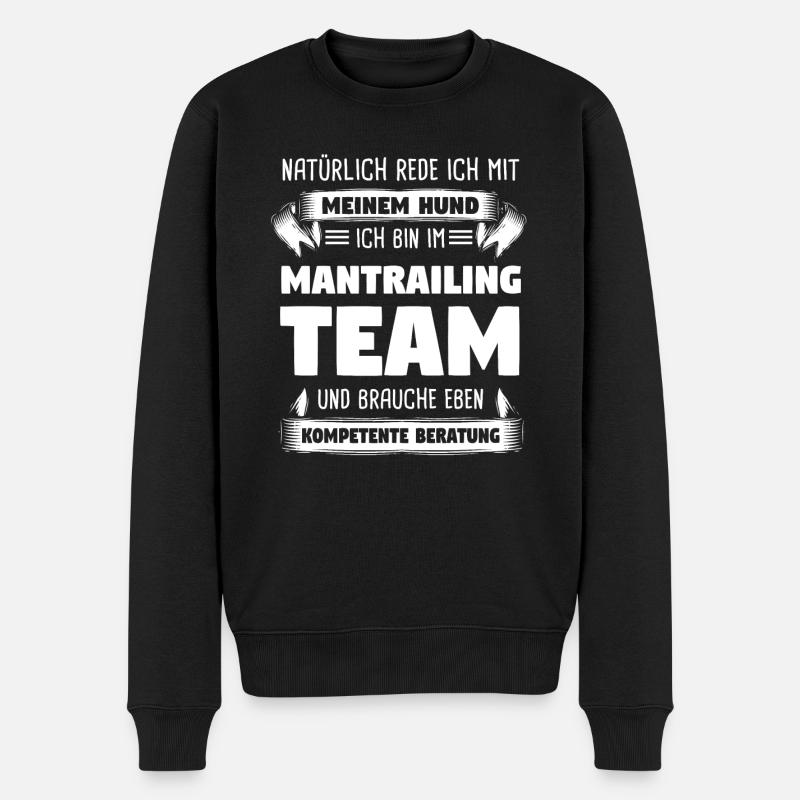 Mantrailing Mantrailer Hundesport Geschenk - Männer Premium Bio Pullover - Schwarz