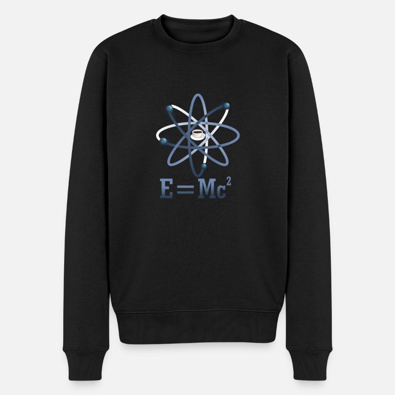 E = MC2 - Coffee Atom Elemento - Men's Premium Organic Jumper - black