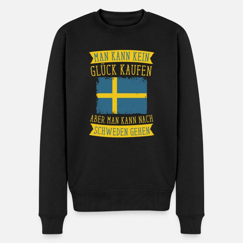 Schweden Skandinavien Schwede - Männer Premium Bio Pullover - Schwarz