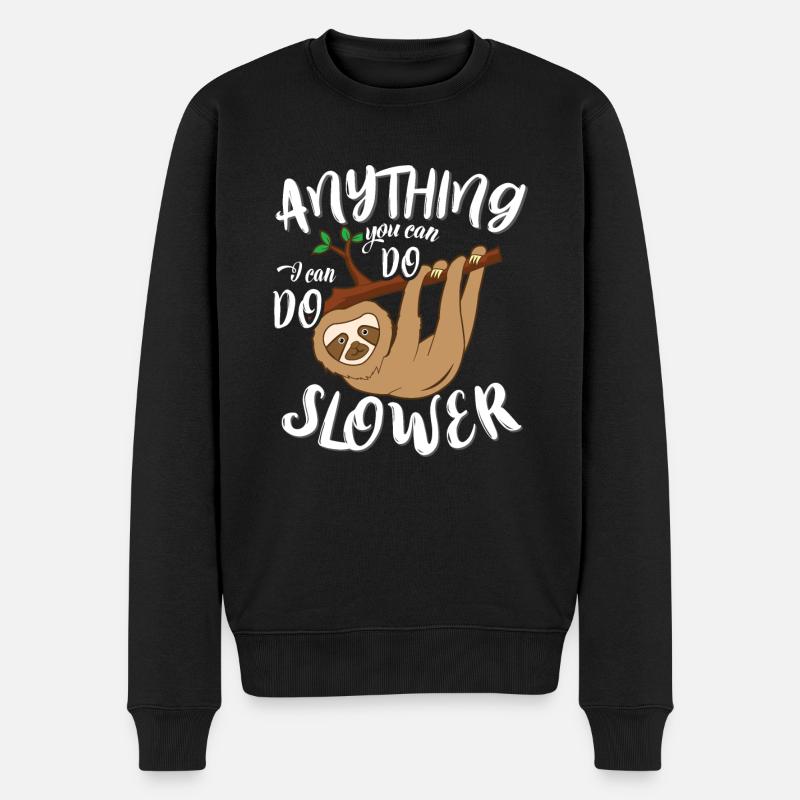 Faultier Faultier Baby Faultier Geschenk - Männer Premium Bio Pullover - Schwarz