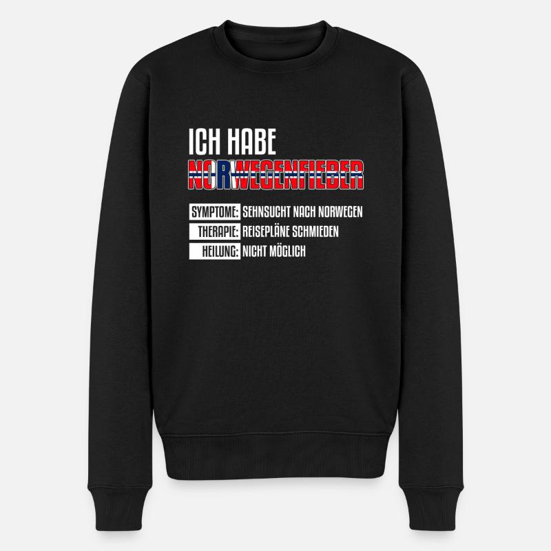Norwegen Geschenk - Männer Premium Bio Pullover - Schwarz