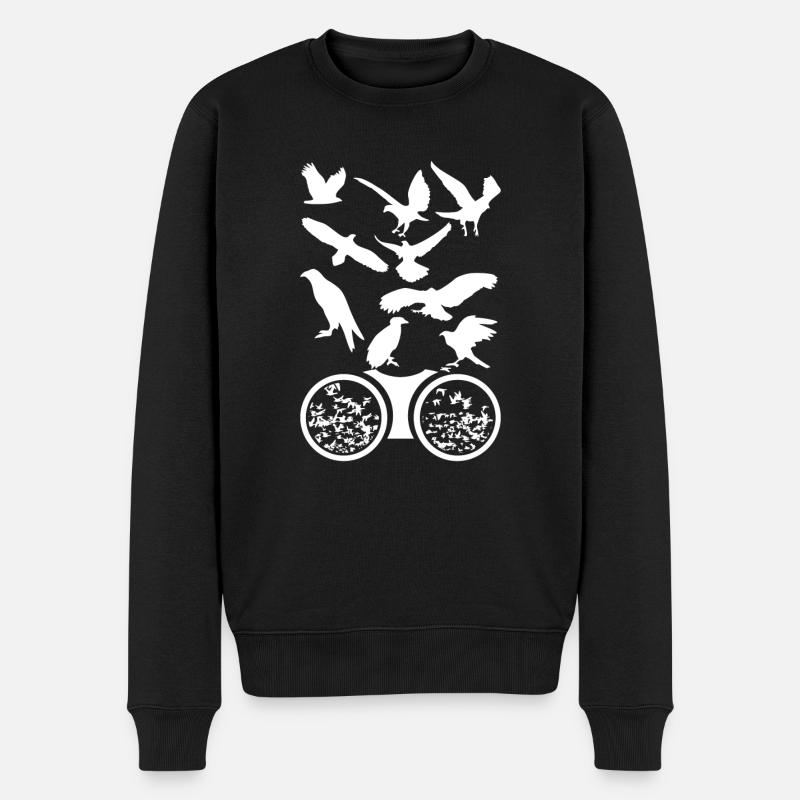 Vogel Ornithologie Greifvögel Ornithologe - Männer Premium Bio Pullover - Schwarz