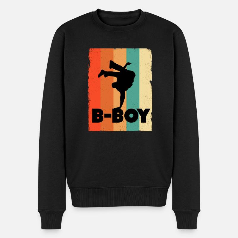 Enfants de breakdance - Pull Premium bio Homme - noir