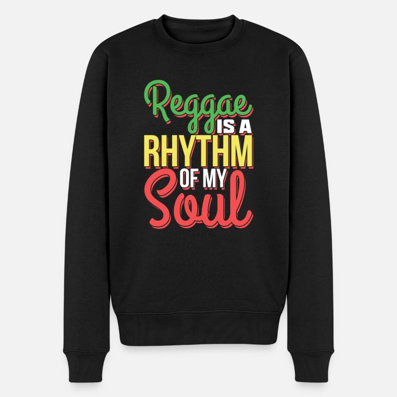 Reggae Rasta Rastafari Jamaika - Männer Premium Bio Pullover - Schwarz