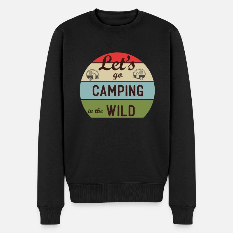 Allons camper dans la nature - Pull Premium bio Homme - noir