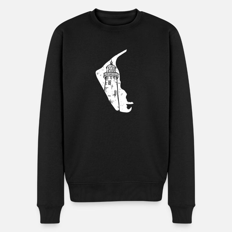 Amrum Nordsee insel - Männer Premium Bio Pullover - Schwarz