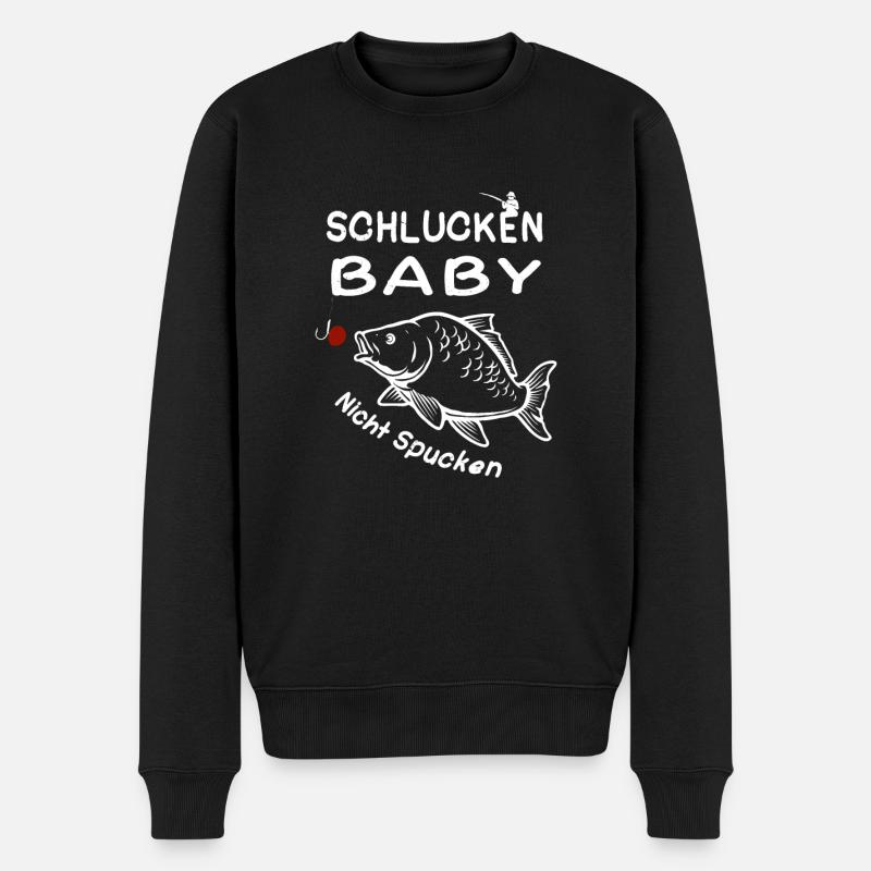 Karpfen Angeln - Männer Premium Bio Pullover - Schwarz