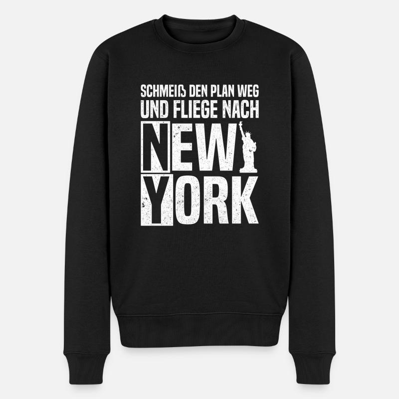 New York New Yorker - Männer Premium Bio Pullover - Schwarz