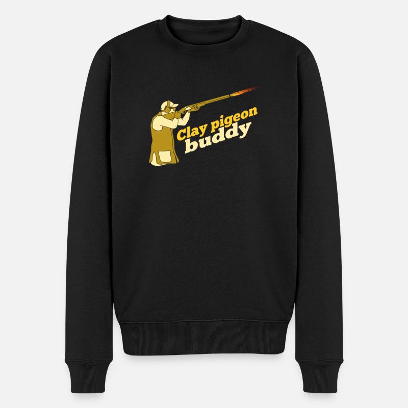 Tontauben Schießen Flinte - Männer Premium Bio Pullover - Schwarz
