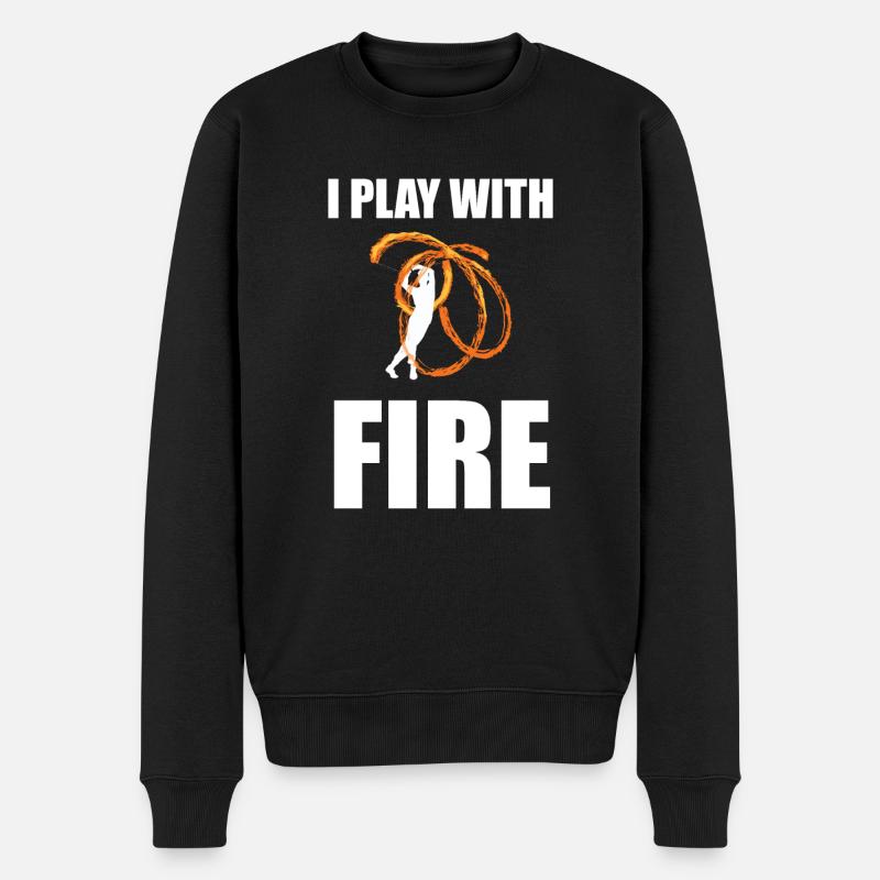 Cadeau de danseur de feu poi feu poi feu - Pull Premium bio Homme - noir