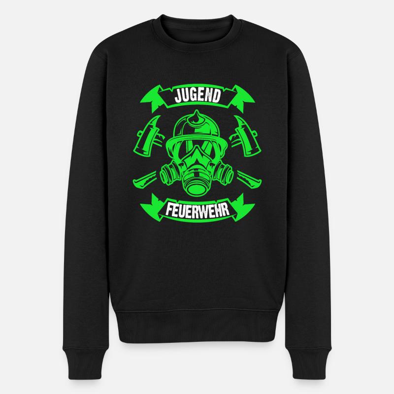 Jugendfeuerwehr Geschenk - Männer Premium Bio Pullover - Schwarz